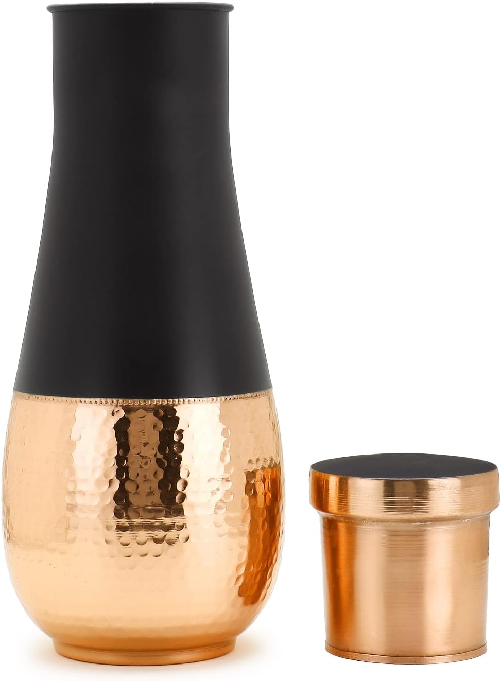 Premium Tulip Design Hammered Copper Water Bottle-ArtyCraftz.com