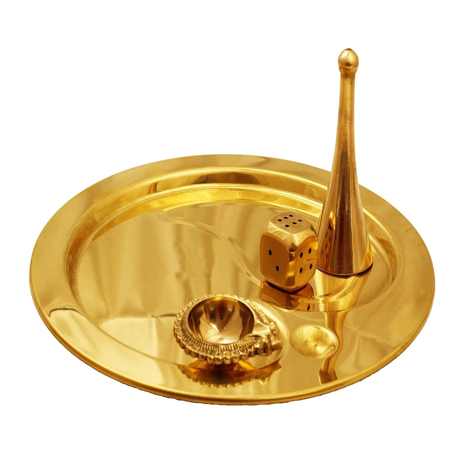 Pure Brass Pooja Thali Set