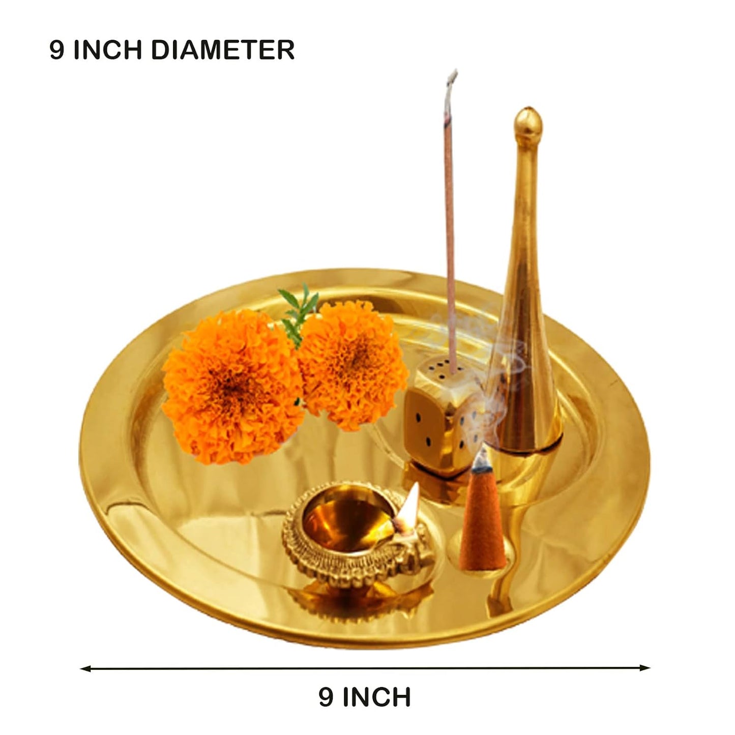 Pure Brass Pooja Thali Set