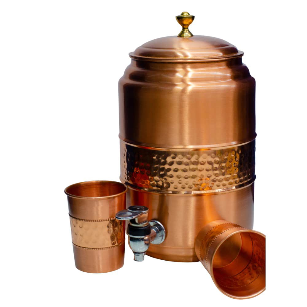 Pure Copper 5 Litre Matka Water Dispenser-ArtyCraftz