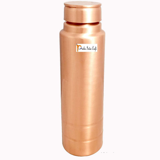 Pure Copper Bottle, Lacquer Coated Water Bottles, Capacity 1000 ML - ArtyCraftz.com