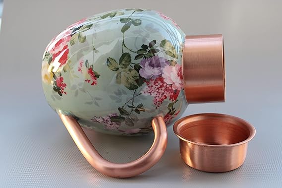 Pure Copper Printed/Meena/Enamel Apple Jug