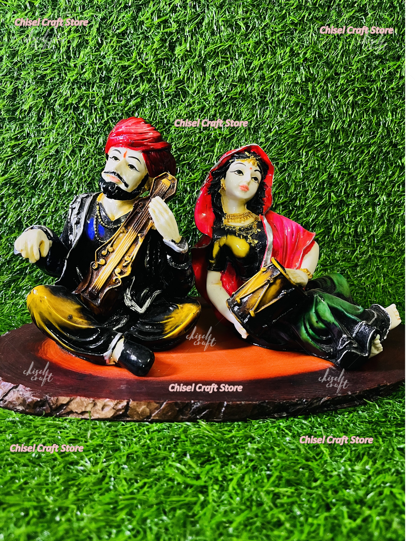 Rajasthan Couple Showpiece - ArtyCraftz.com