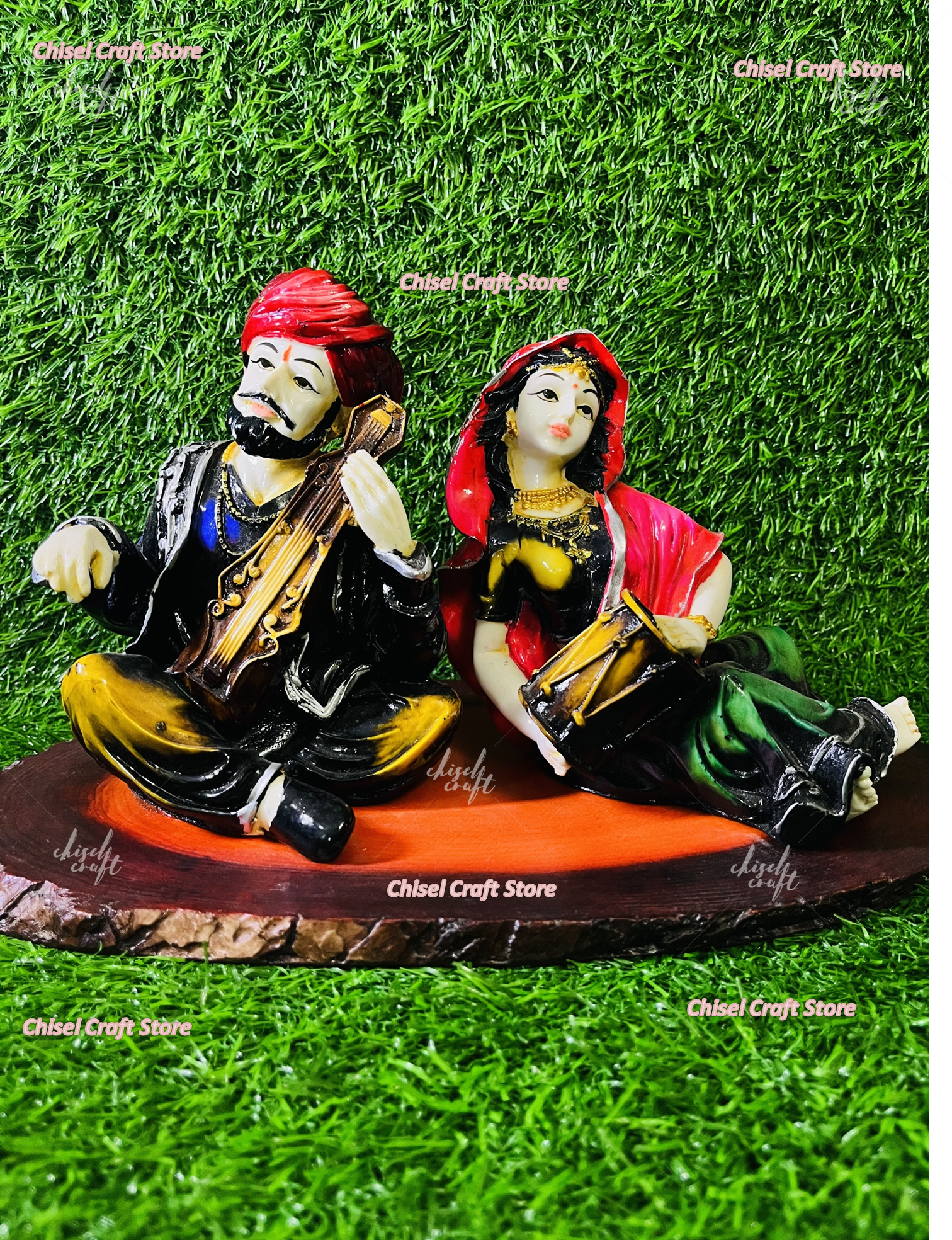 Rajasthan Couple Showpiece - ArtyCraftz.com