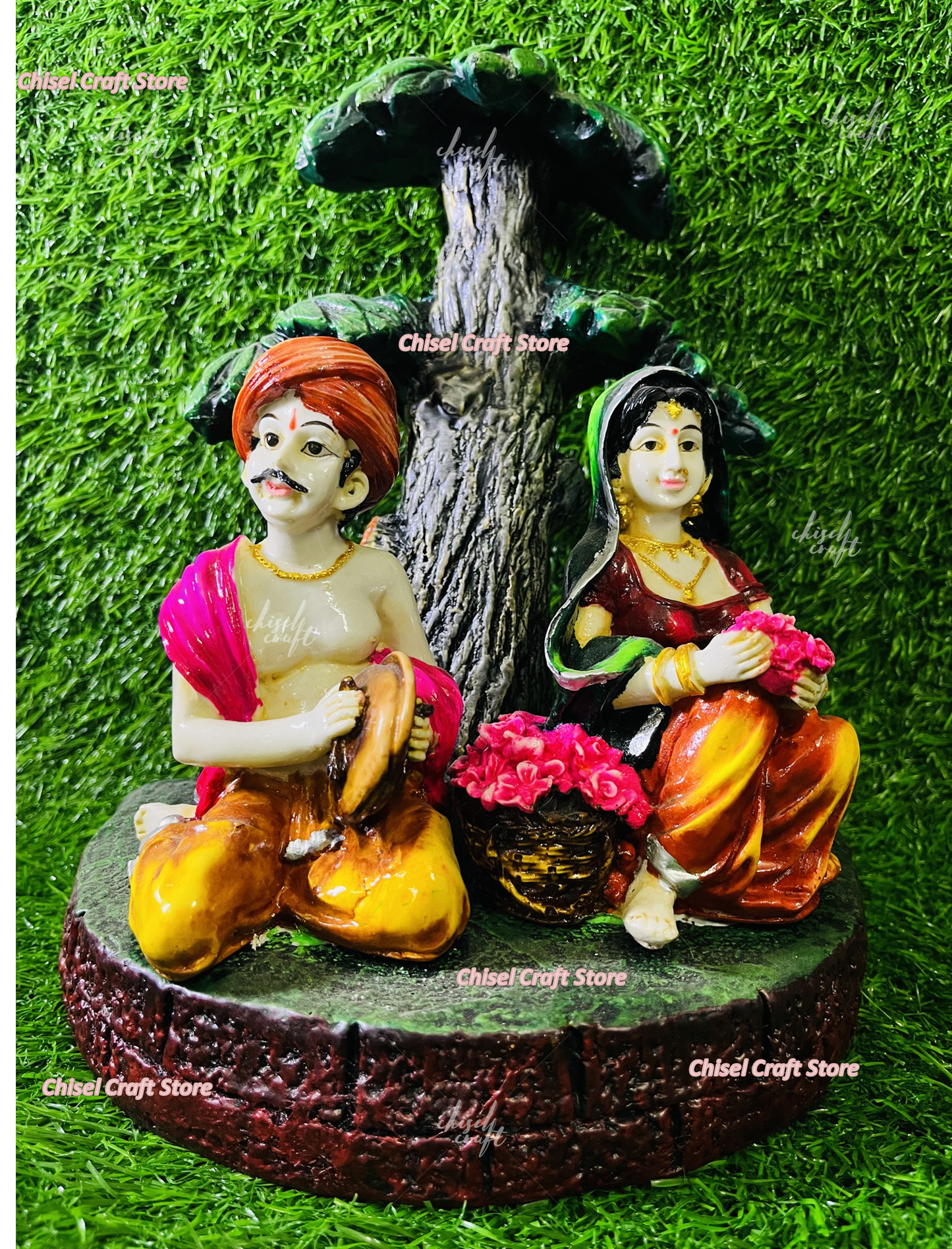 Rajasthan Couple Showpiece - ArtyCraftz.com