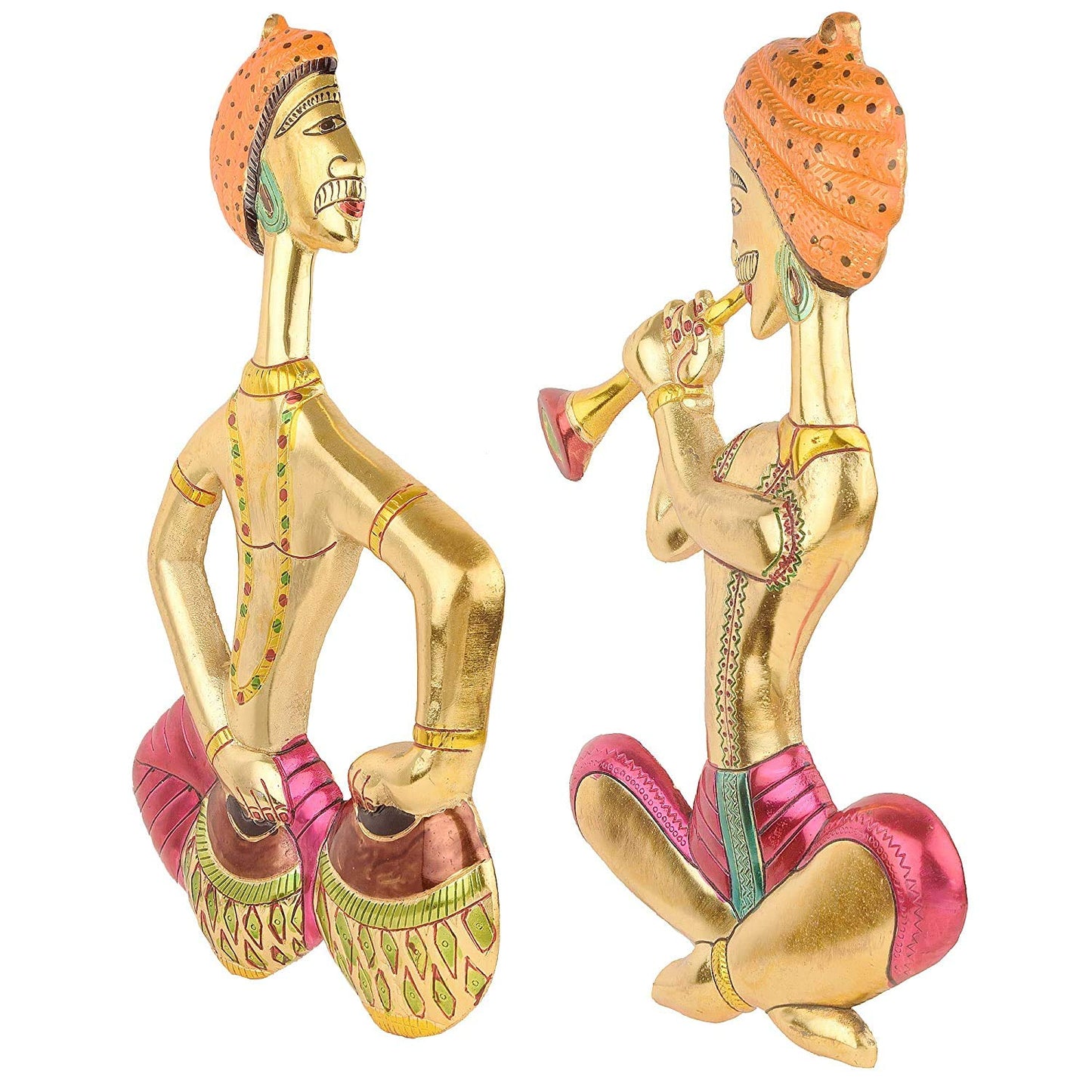 Rajasthani Multicolor Musicians Metal Wall Hanging