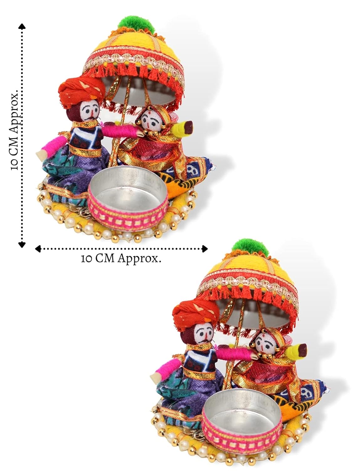 Rajasthani Raja Rani Puppet candle holder