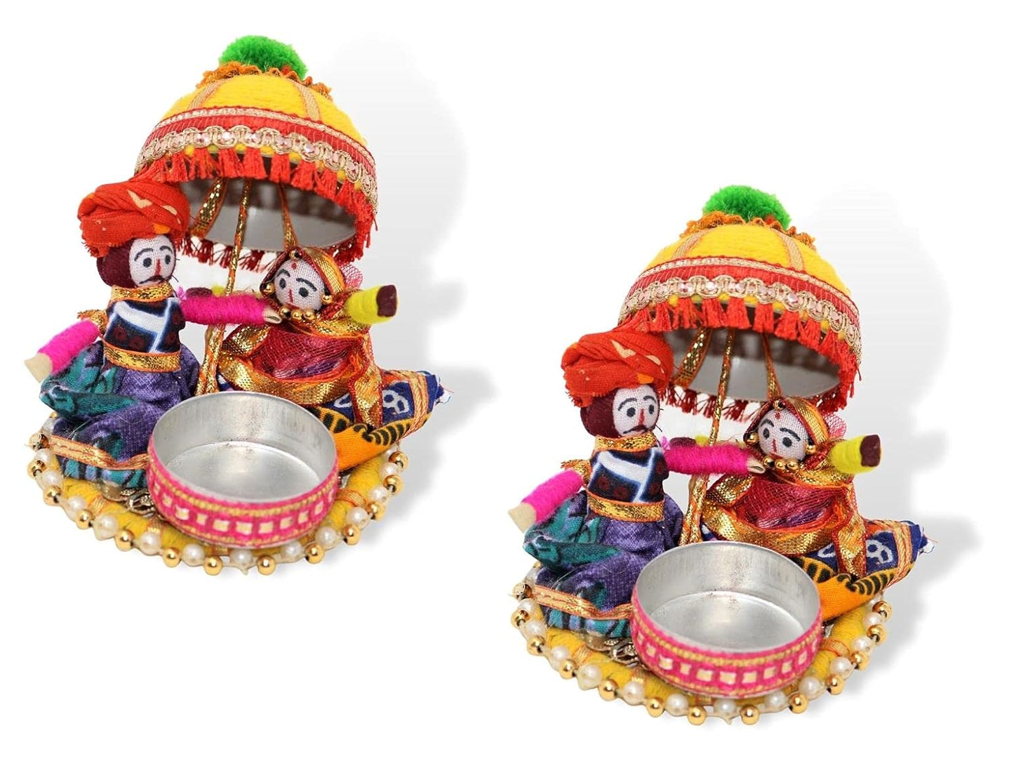 Rajasthani Raja Rani Puppet candle holder