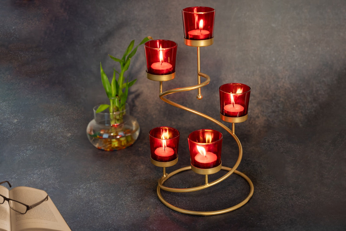 Red 5 Votive Candle Holder