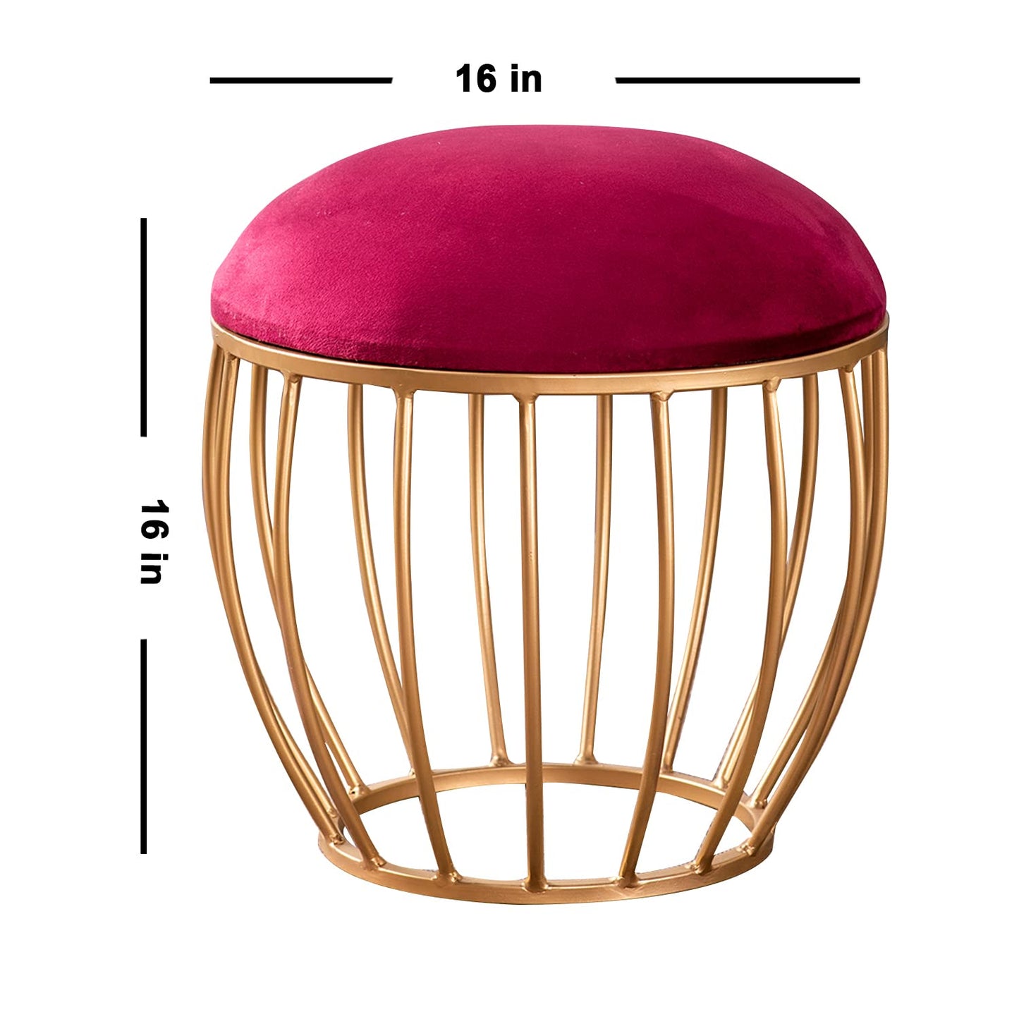 Red Velvet Mushroom Seating Stool-ArtyCraftz.com