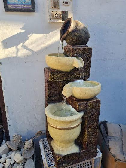 Resin Matki Fountain for Home Decor and Gifting 4 Feet - ArtyCraftz.com