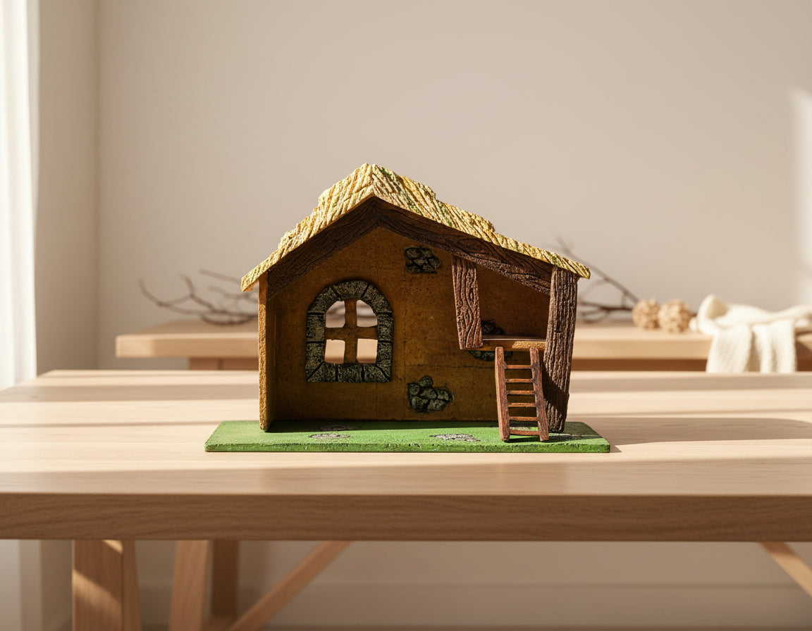 Resin Nativity Stable House for Christmas Crib-ArtyCraftz.com