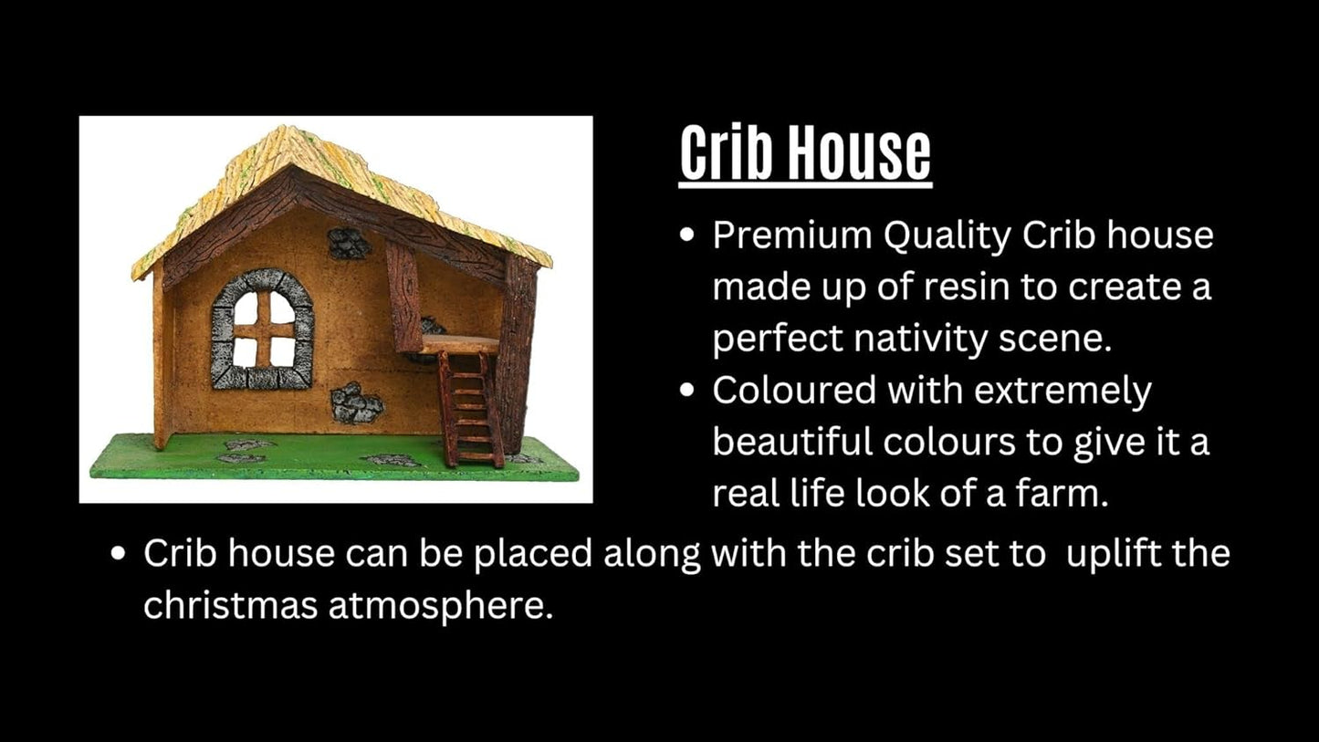 Resin Nativity Stable House for Christmas Crib-ArtyCraftz.com