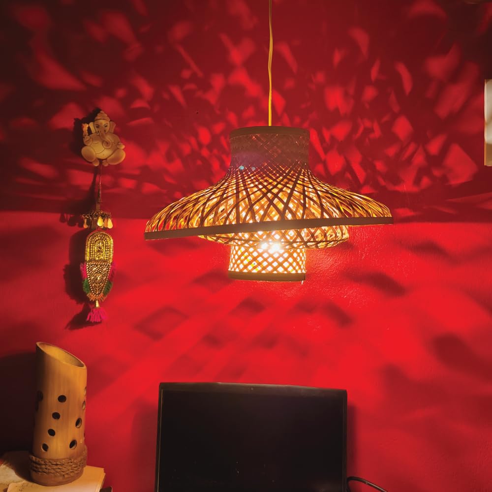 Retro Style Bamboo Lampshade-ArtyCraftz.com