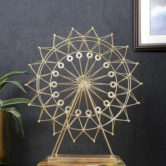 Revolving Wheel Metallic Showpiece