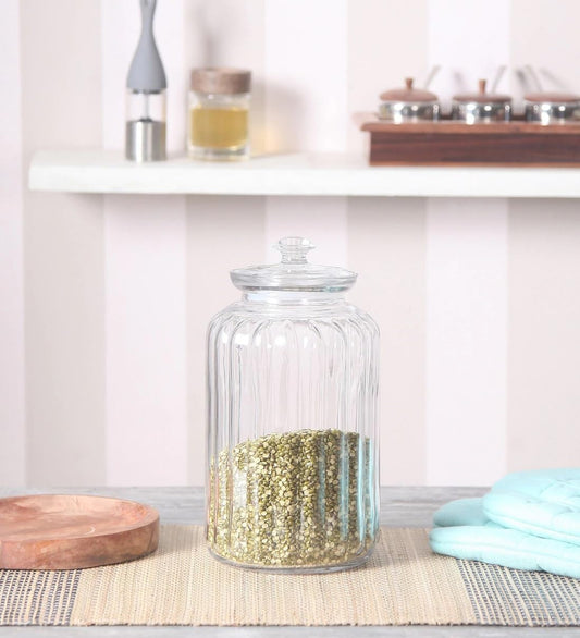 Ribbed Keg Glass Jar-ArtyCraftz.com