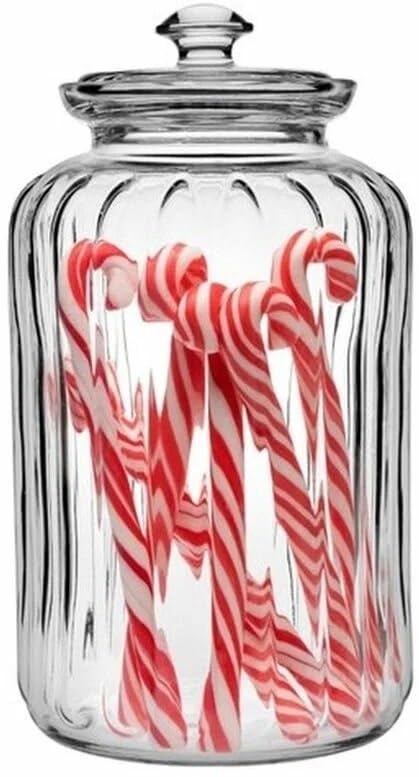 Ribbed Keg Glass Jar-ArtyCraftz.com