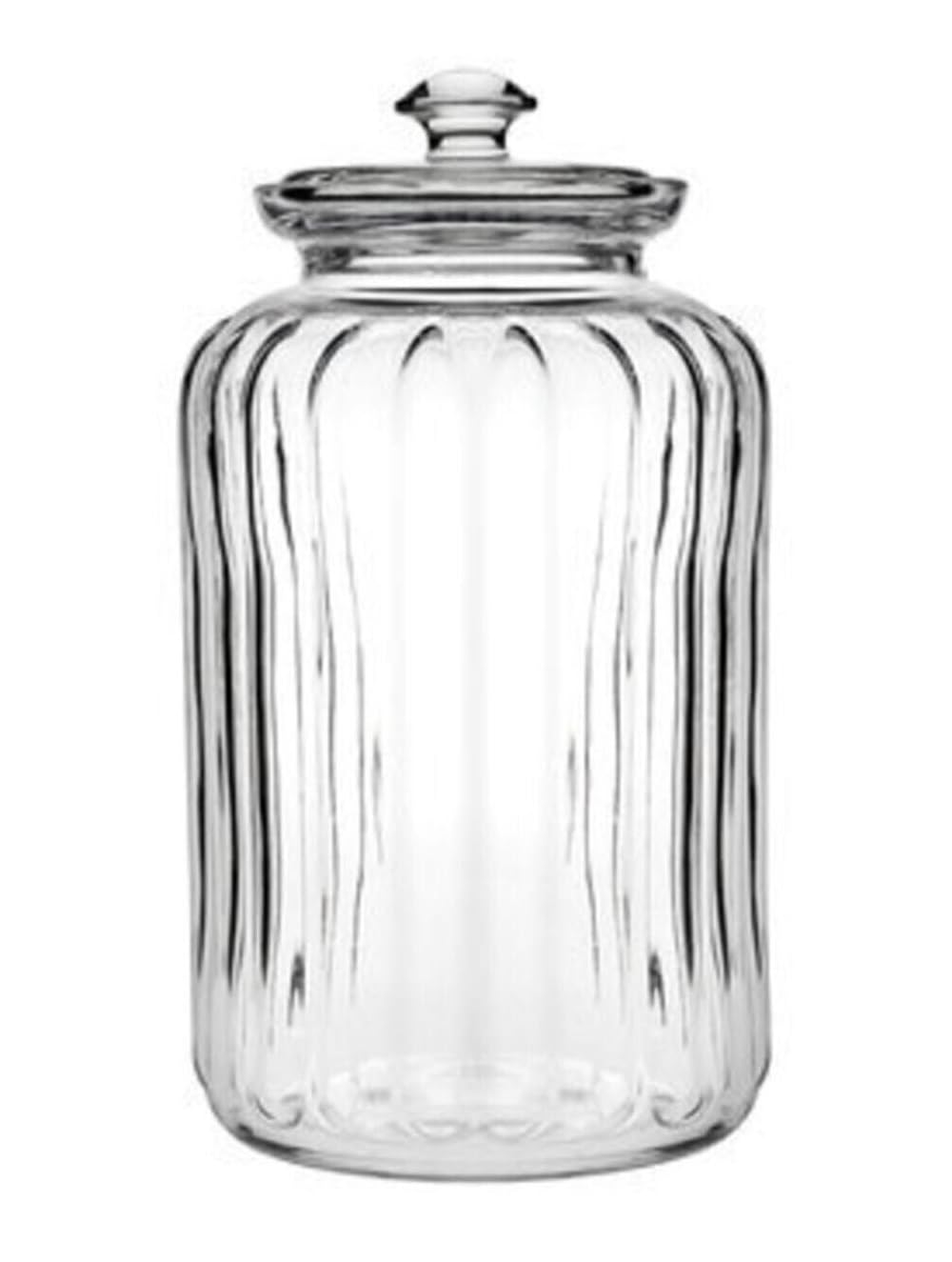 Ribbed Keg Glass Jar-ArtyCraftz.com