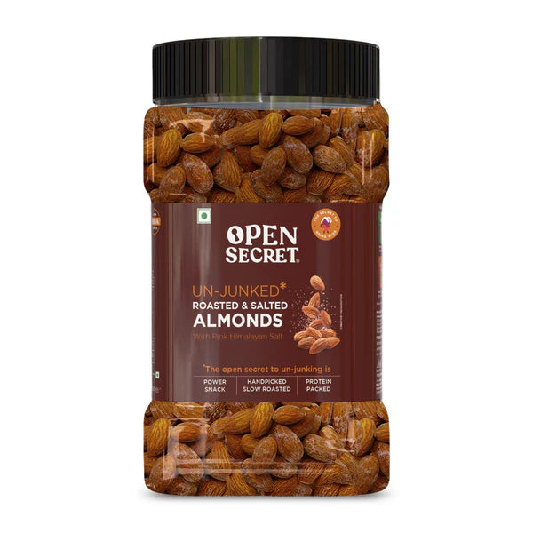 Roasted and Salted with Pink Himalayan salt Almonds