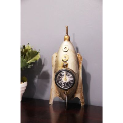 Rocket Metal Clock