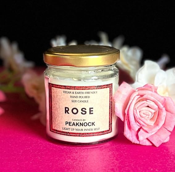 Rose Scented Jar Candle-ArtyCraftz.com