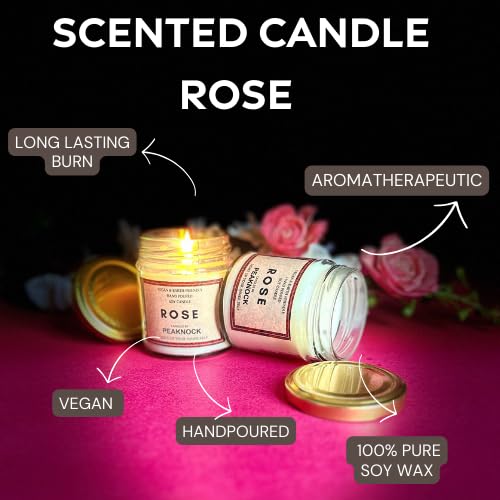 Rose Scented Jar Candle-ArtyCraftz.com