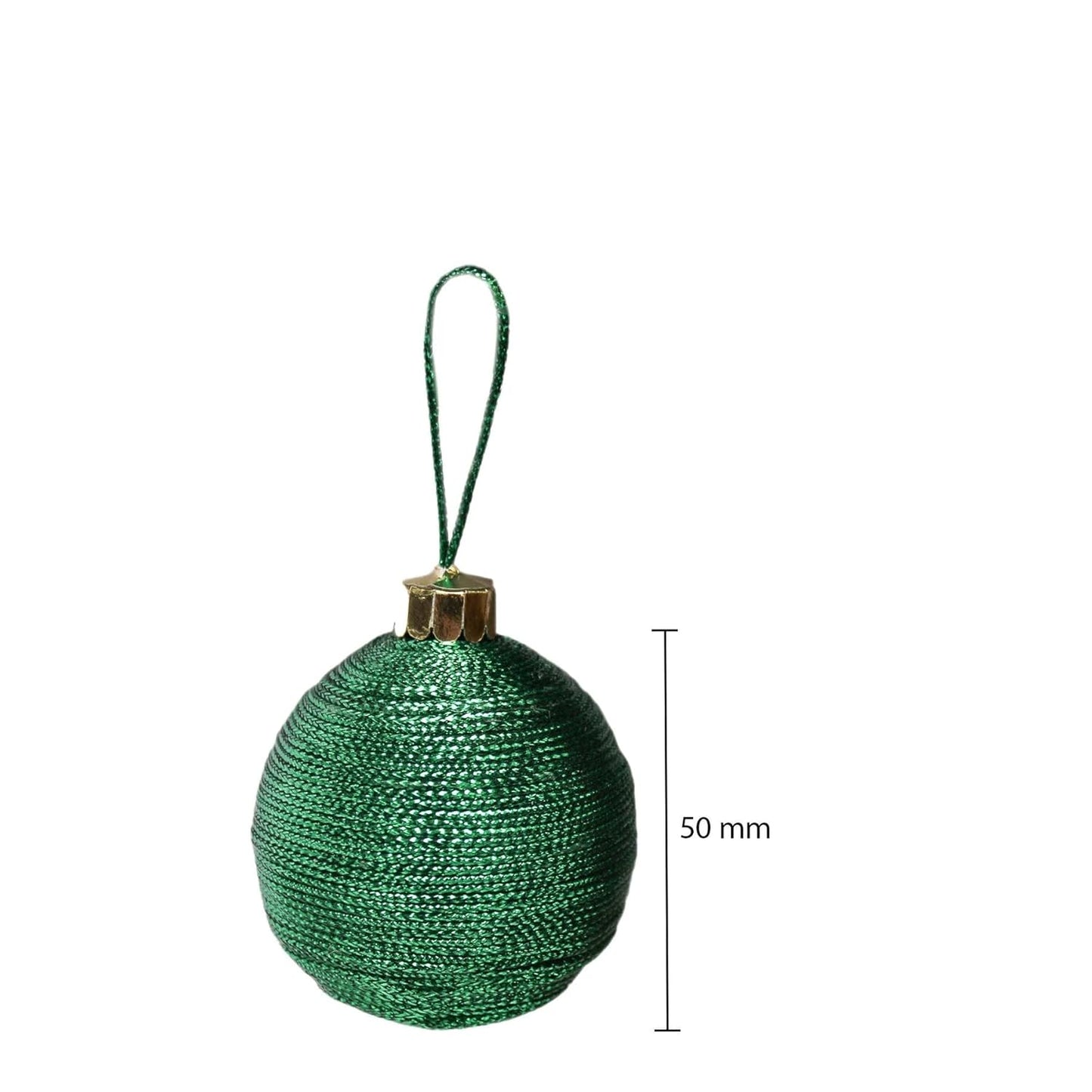 Round Lurex Bauble Christmas Hanging Ornaments-ArtyCraftz.com