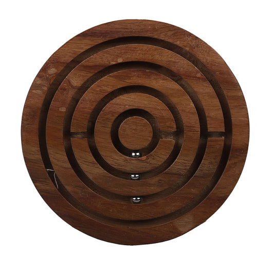 Round Wooden Labyrinth Maze Wooden Puzzle-ArtyCraftz.com