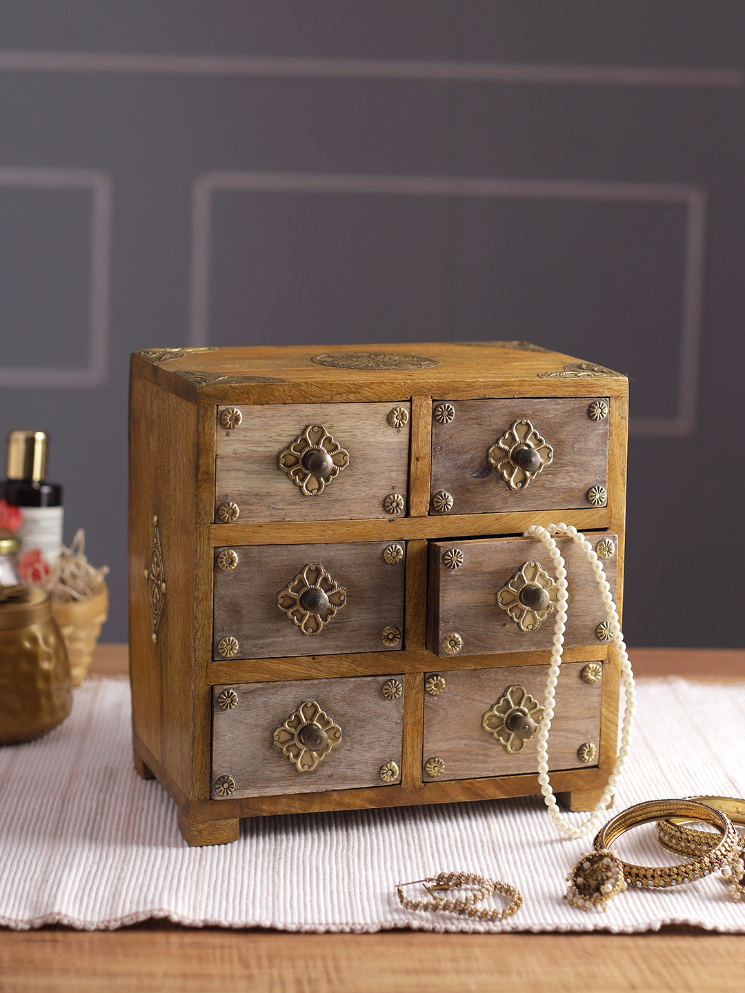 Rustic Design Wooden Drawer / Jewellery Box-ArtyCraftz.com