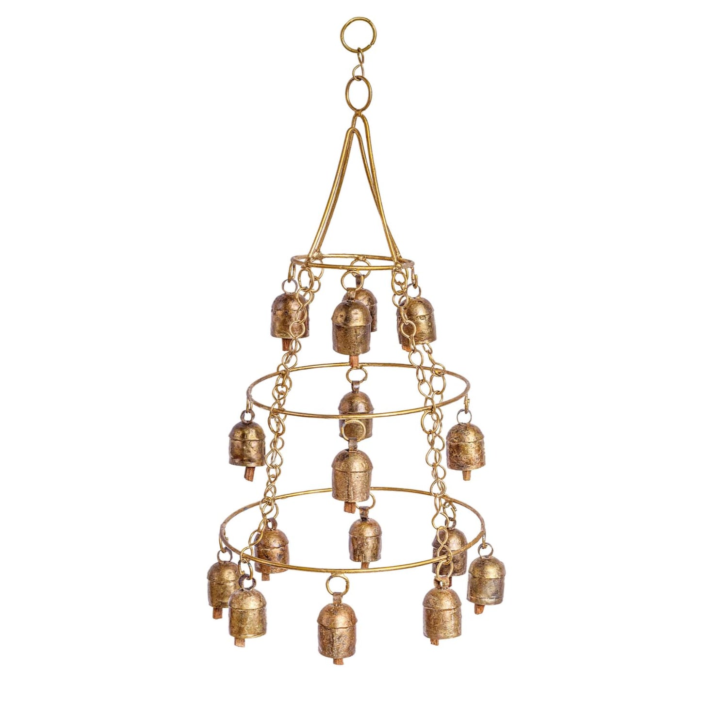 Rustic and Polished Jhumar with Wind Chimes