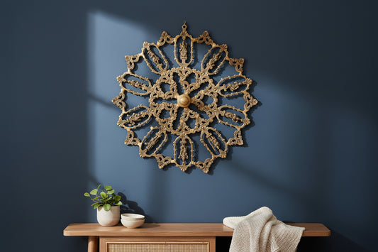 Large Handcrafted Brass Dashavatara Wall Hanging-ArtyCraftz.com