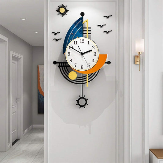 Sailing Boat Design Wall Clock