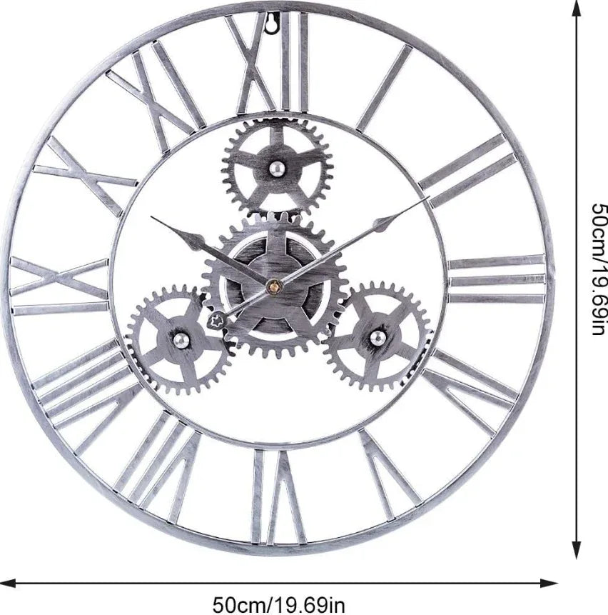 Silver Modern Wall Clock