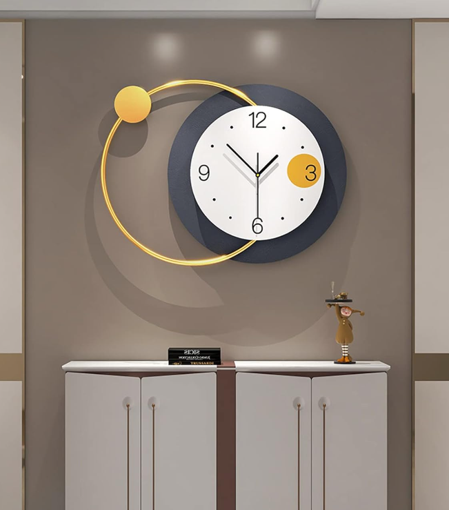 26 Inch -Geometric Round Shape Wall Clock