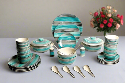 Sea Green Ceramic Dinner Set-ArtyCraftz.com