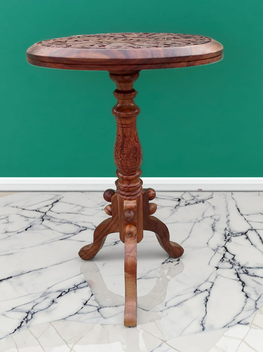 Sheesham Wood Folding Corner Table