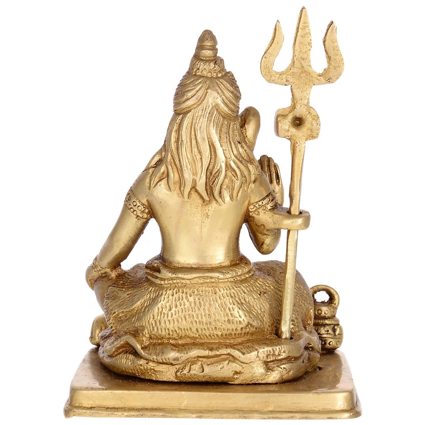 Shiva with Small Nandi Brass Statue 4.5 Inches-ArtyCraftz.com