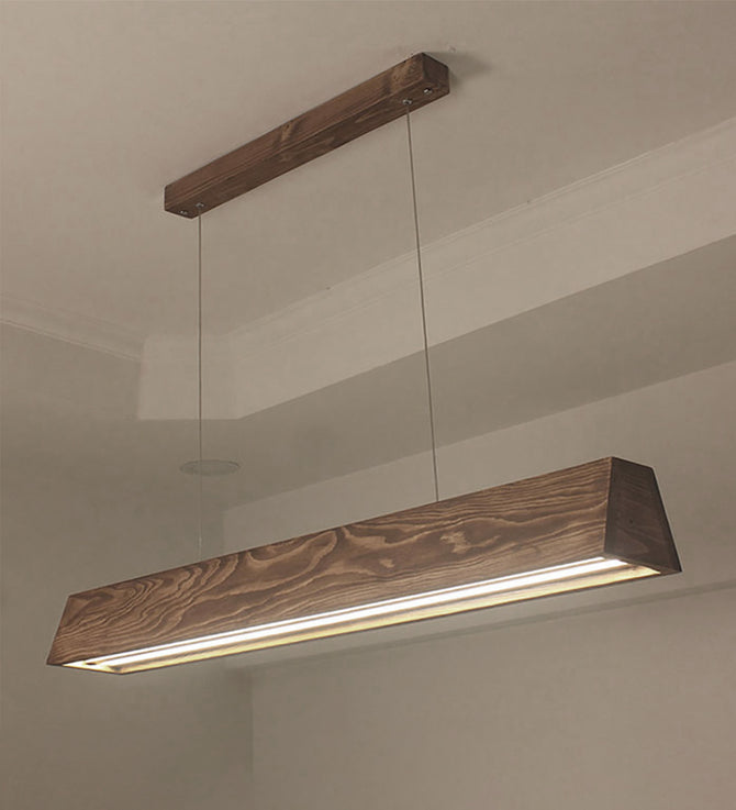 Sirius 36 Brown Wooden LED Hanging Lamp-ArtyCraftz.com