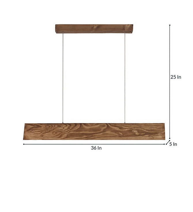 Sirius 36 Brown Wooden LED Hanging Lamp-ArtyCraftz.com