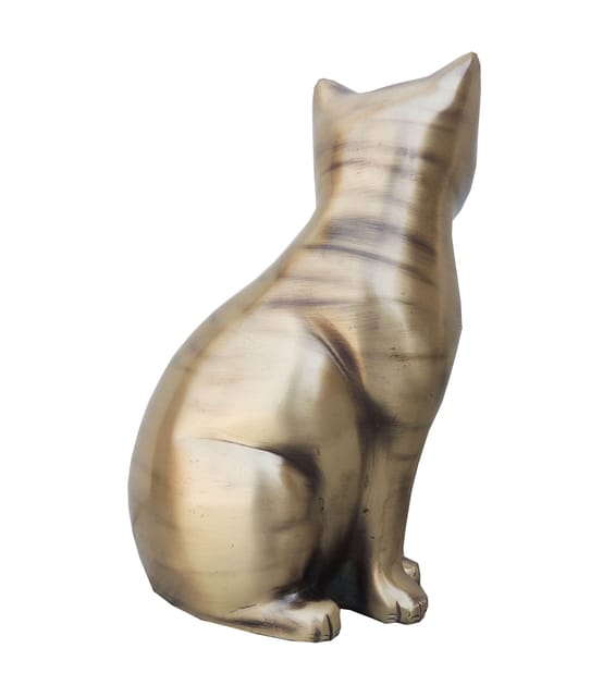 Sitting Cat Statue with Antique Gold and Bronze Finish-artycraftz.com