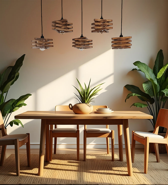 Star Brown 5 Series Hanging Lamp-ArtyCraftz.com