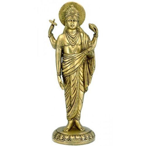 Brass Lord Dhanvantri Dhanwantri Physician Idol/Statue 12.5 Inches - ArtyCraftz.com