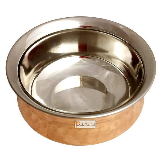 Steel Copper Handi Bowl