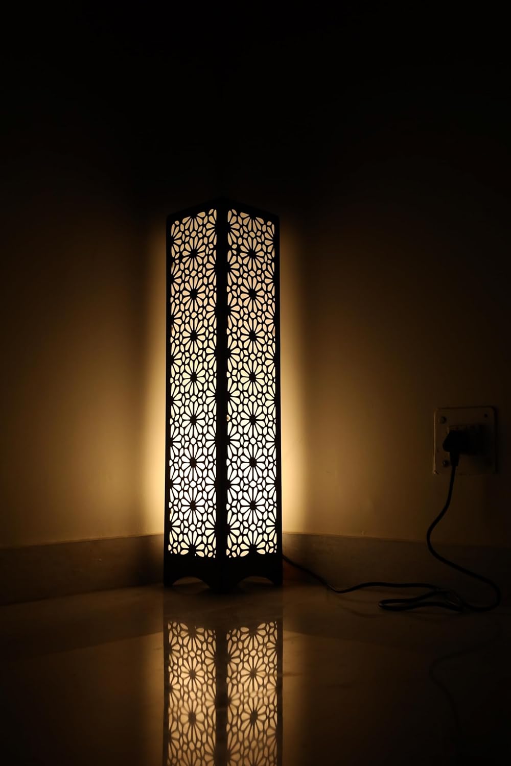 Stunning Floral Design Laser cut Floorlamp-ArtyCraftz.com
