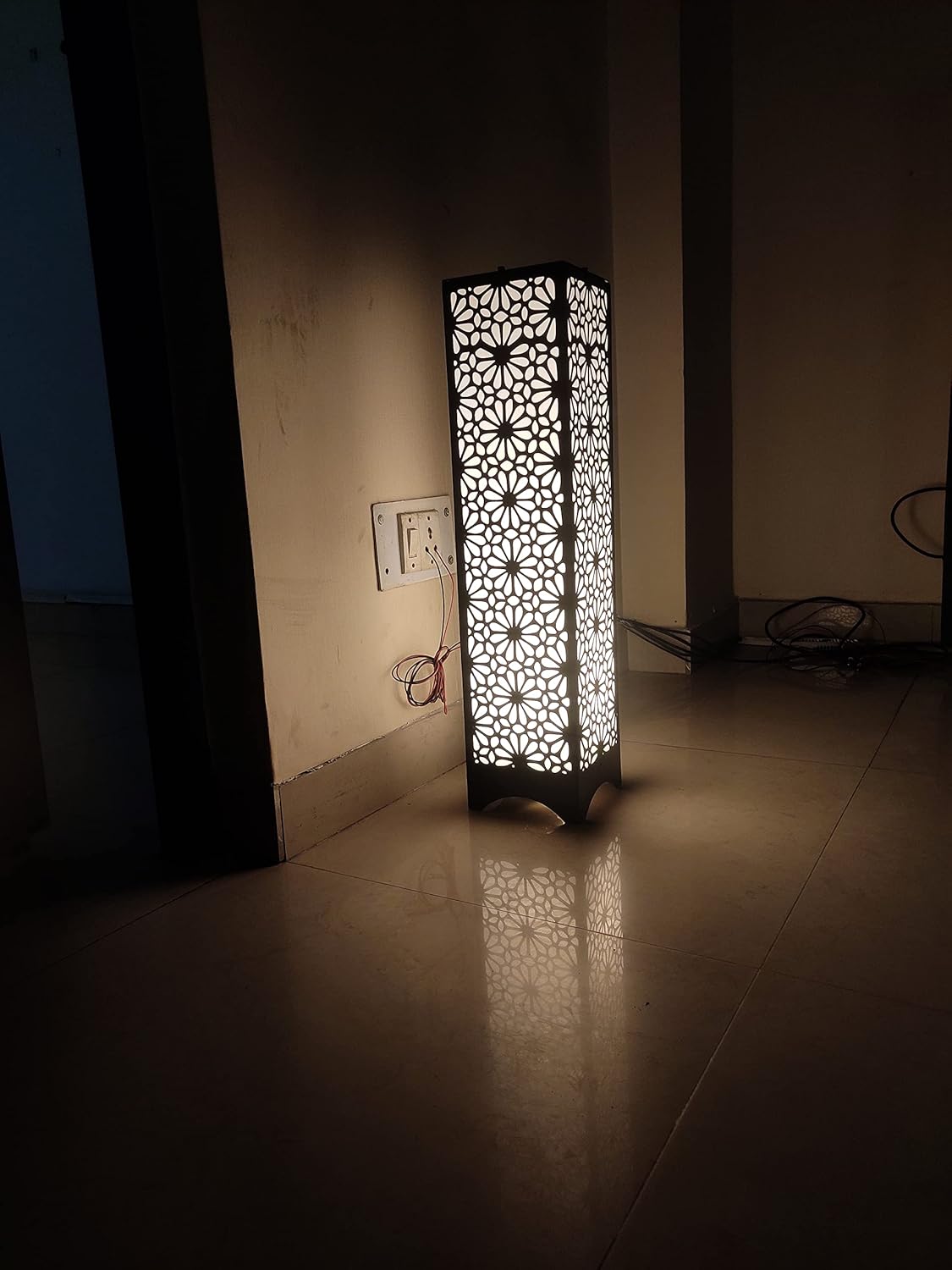 Stunning Floral Design Laser cut Floorlamp-ArtyCraftz.com