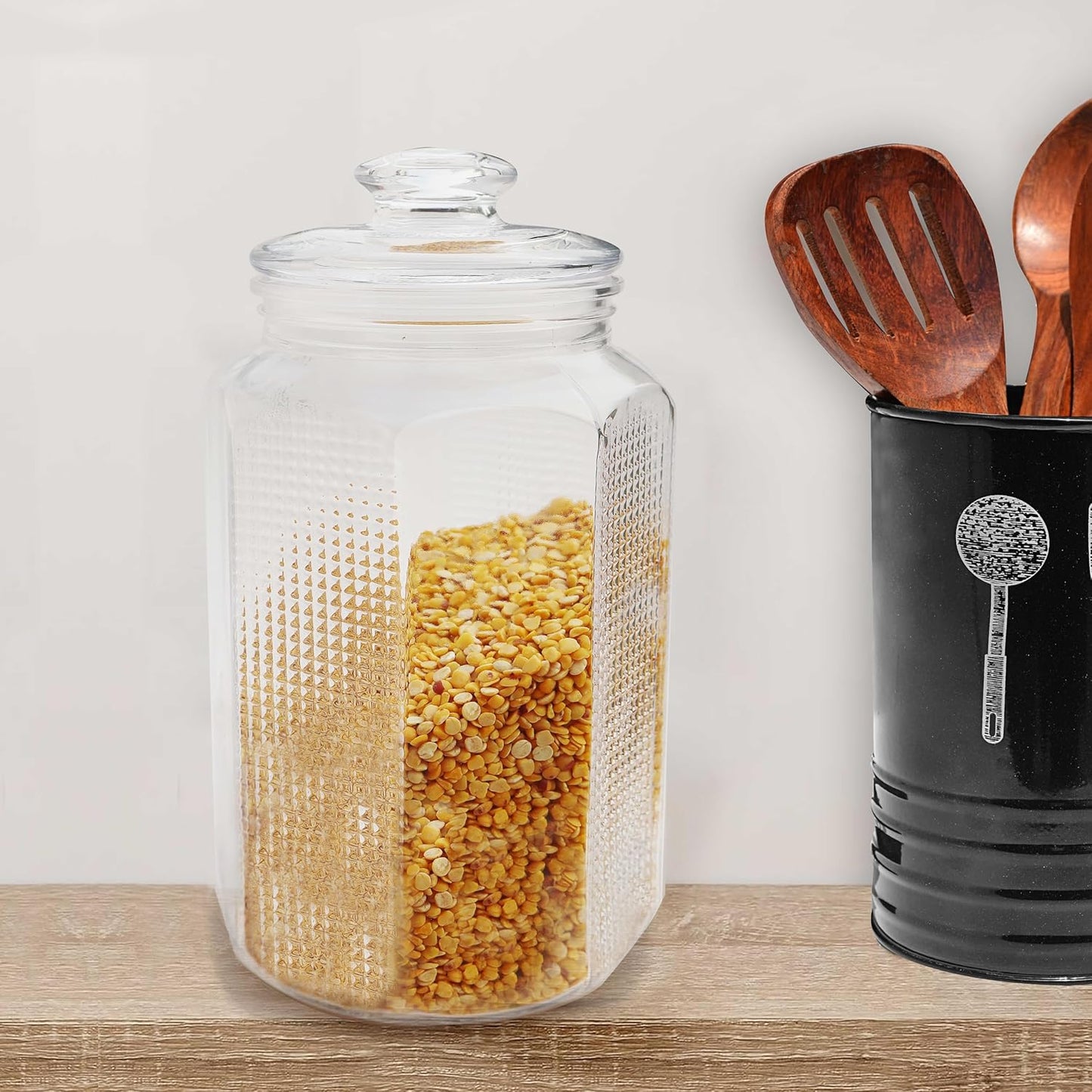 Stylish 2000 ML Keg Glass Jar by Milton-ArtyCraftz.com