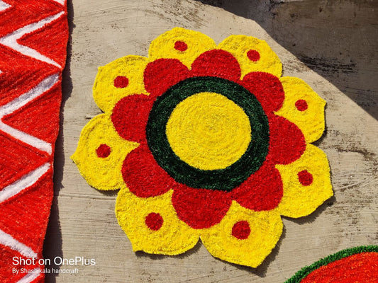 Super Soft Microfiber Traditional Modern Rangoli Door Mat for Home,Temple,Living Room, Door Entrance 2 Feet - ArtyCraftz.com