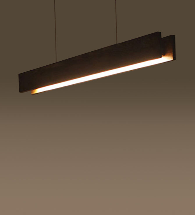 Synergy 36 Brown Wooden LED Hanging Lamp-ArtyCraftz.com