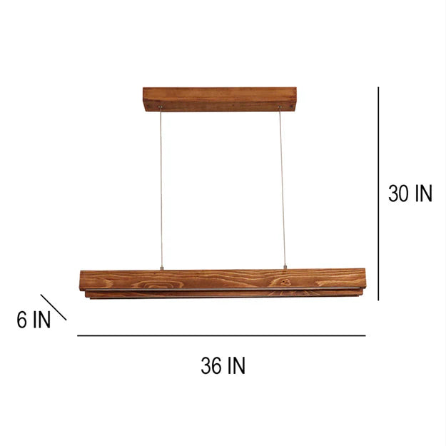 Slimline 36 TRIO Wooden LED Hanging Lamp