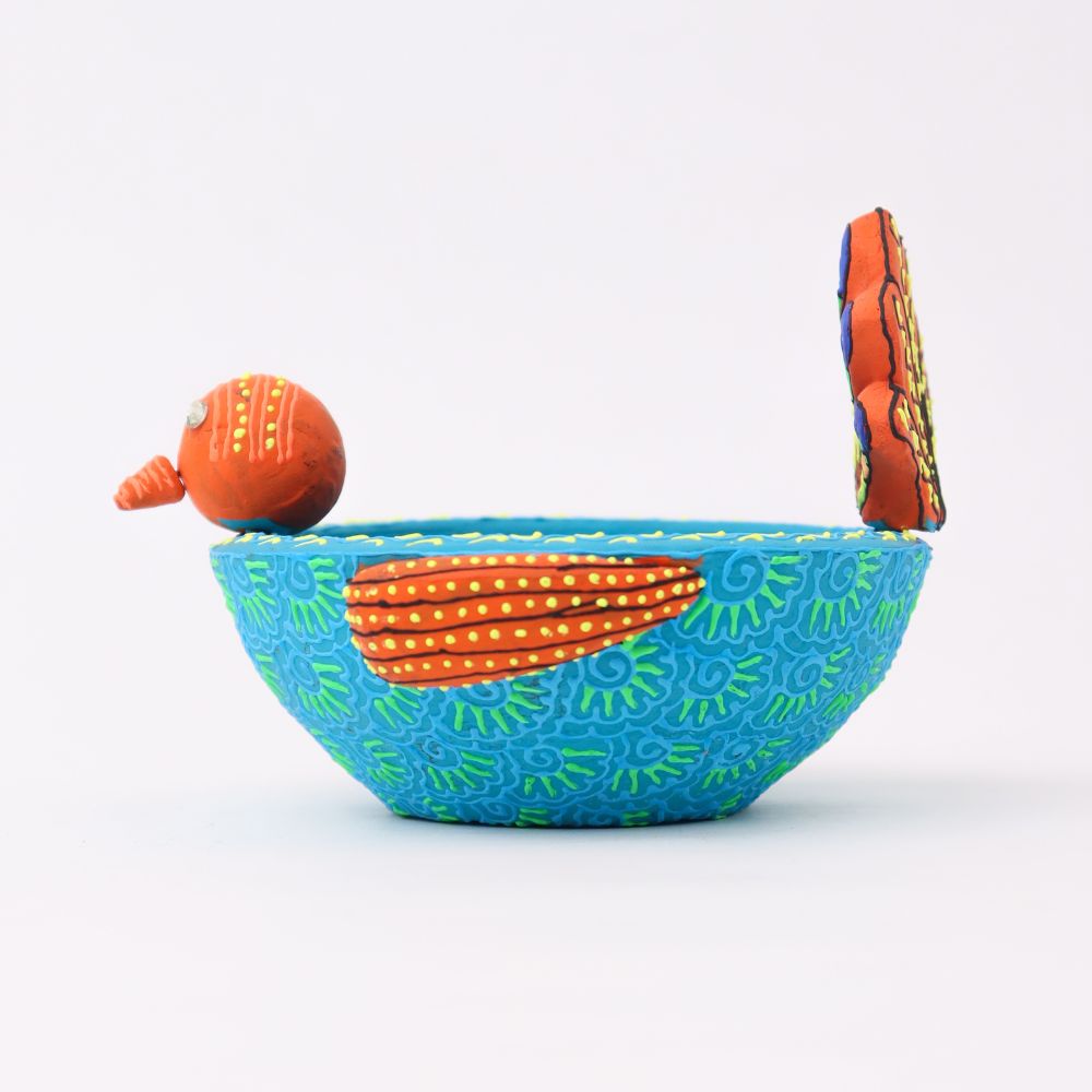 Terracotta Motif Peacock Candle Holder-ArtyCraftz.com